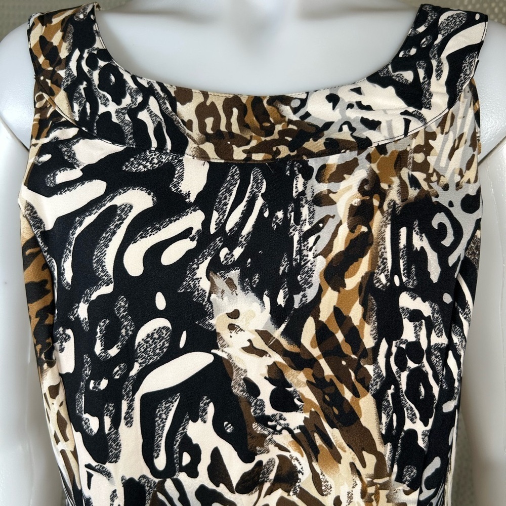 Joei & I Animal Print Sleeveless Dress Sz 6 Women Mini  Neutral Leopard Print - Picture 9 of 11